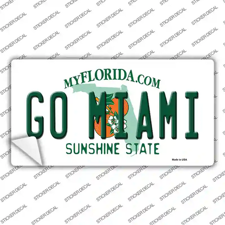 Go Miami Novelty Sticker Decal