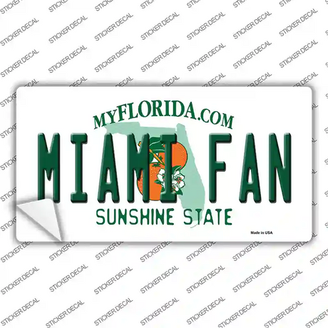 Miami Fan Novelty Sticker Decal