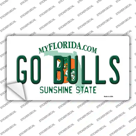 Go Bulls Florida Novelty Sticker Decal