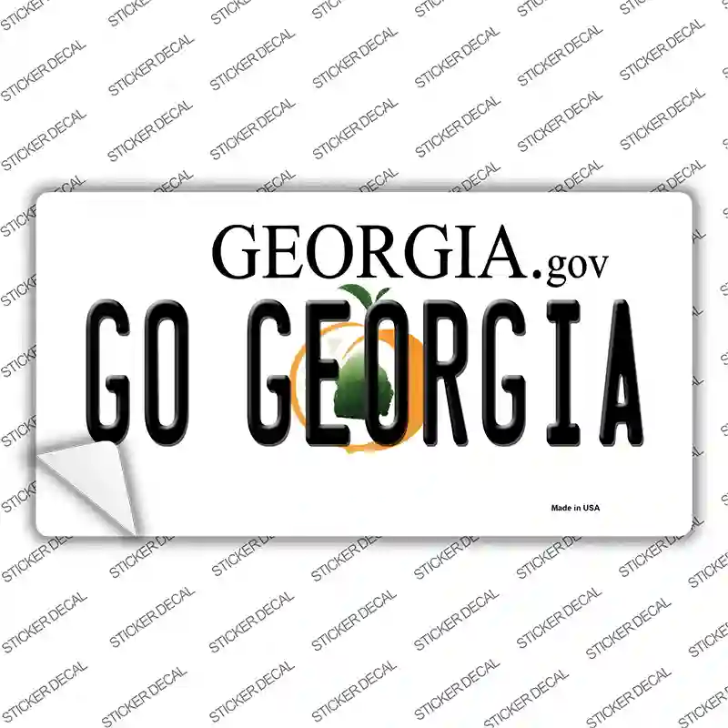 Go Georgia Novelty Sticker Decal