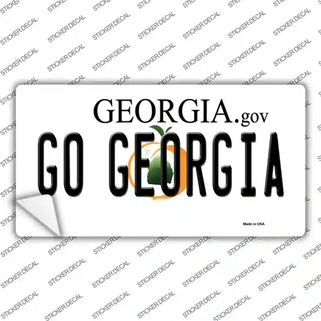 Go Georgia Novelty Sticker Decal