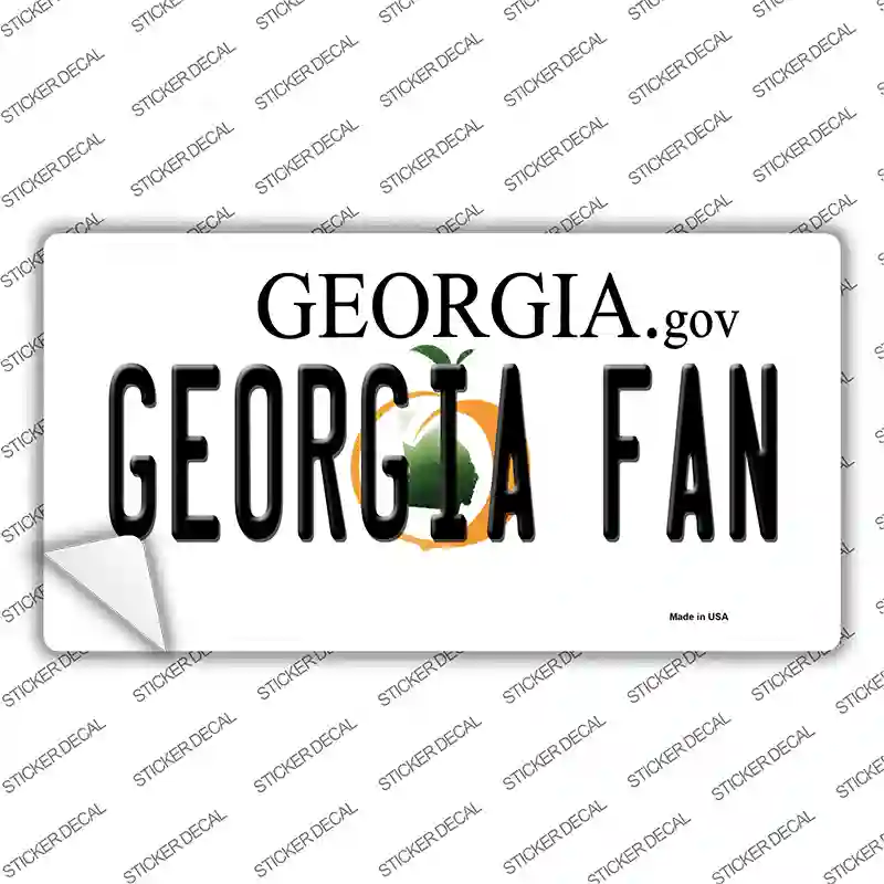 Georgia Fan Novelty Sticker Decal