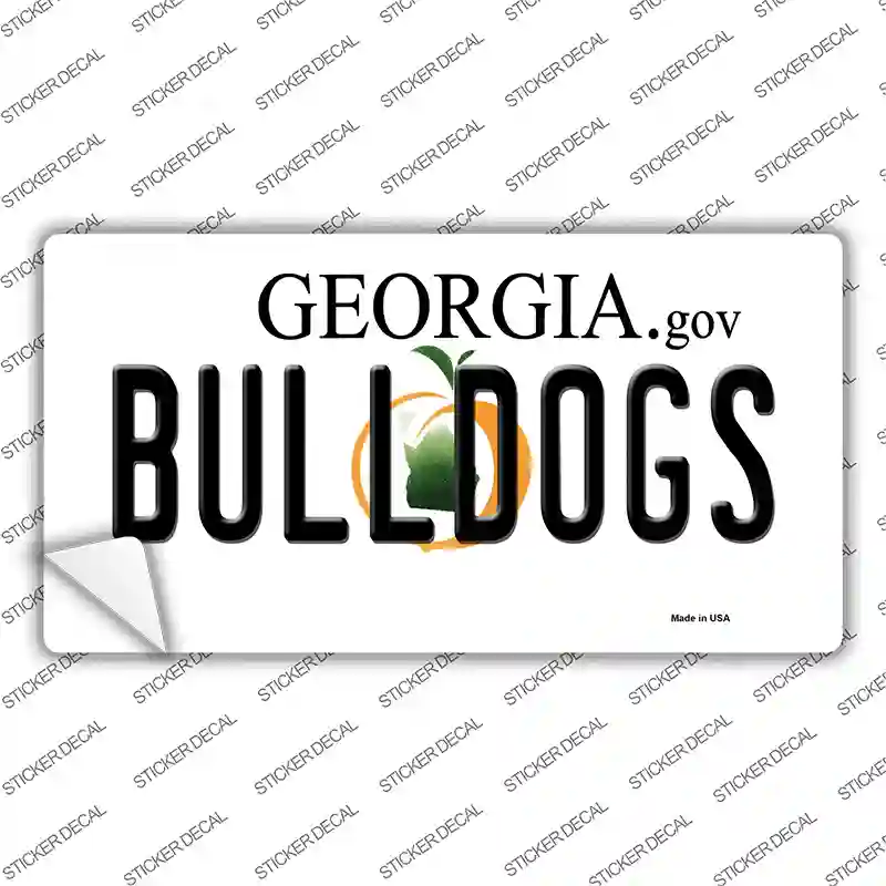 Bulldogs Georgia Peach Novelty Sticker Decal