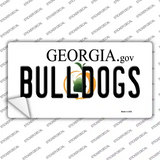 Bulldogs Georgia Peach Novelty Sticker Decal