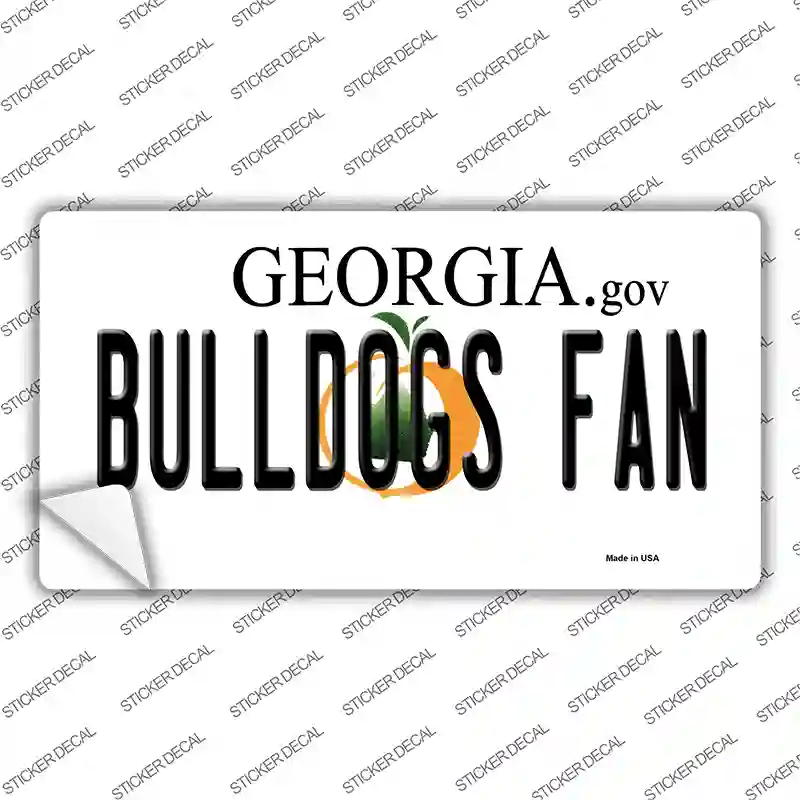 Bulldogs Fan Georgia Novelty Sticker Decal