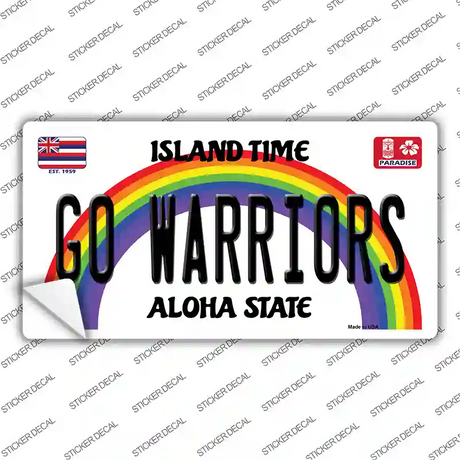 Go Warriors Hawaii Novelty Sticker Decal