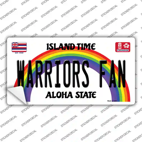 Warriors Fan Novelty Sticker Decal