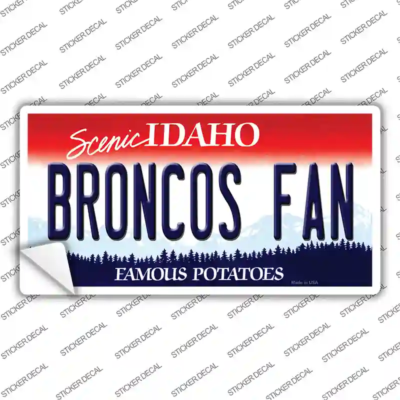 Broncos Fan Novelty Sticker Decal