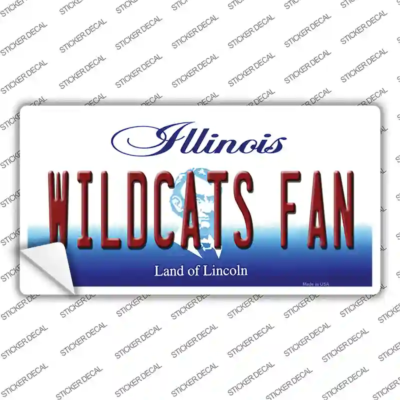 Wildcats Fan Illinois Novelty Sticker Decal