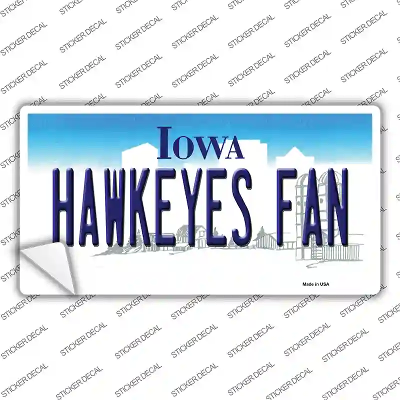 Hawkeys Fan Novelty Sticker Decal