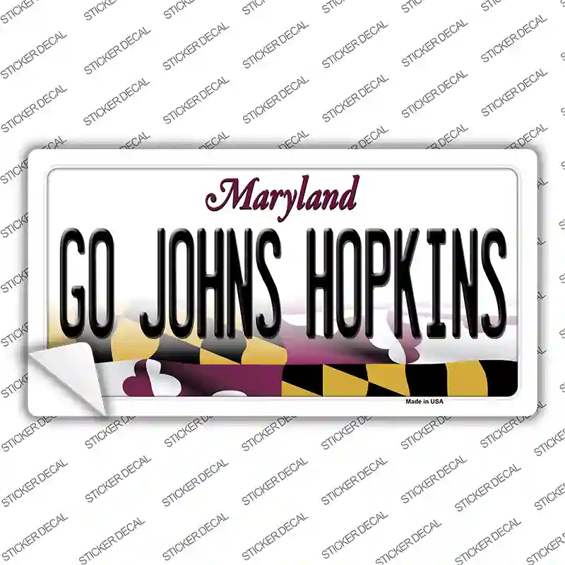 Go Johns Hopkins MD Novelty Sticker Decal