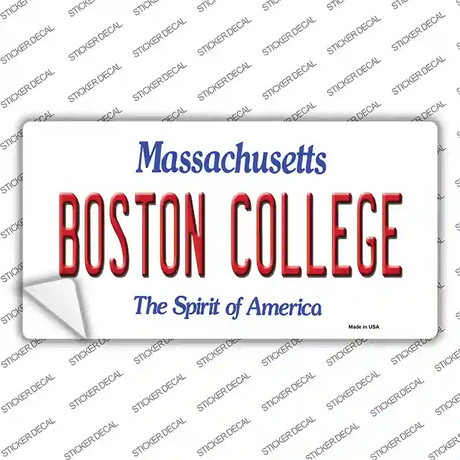 Boston College MA Novelty Sticker Decal