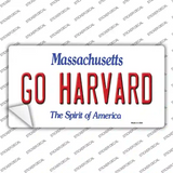 Go Harvard MA Novelty Sticker Decal