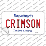 Crimson MA Novelty Sticker Decal