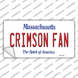 Crimson Fan MA Novelty Sticker Decal