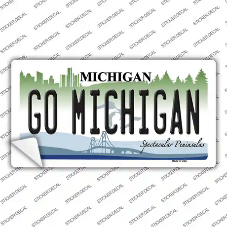 Go Michigan MI Novelty Sticker Decal