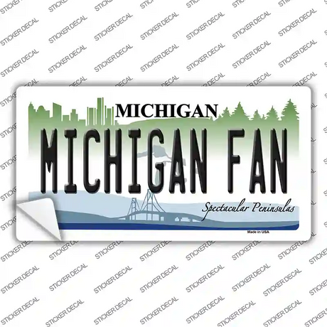 Michigan Fan MI Novelty Sticker Decal