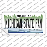 Michigan State Fan MI Novelty Sticker Decal