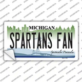 Spartans Fan MI Novelty Sticker Decal
