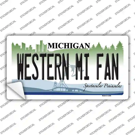 Western Michigan Fan MI Novelty Sticker Decal