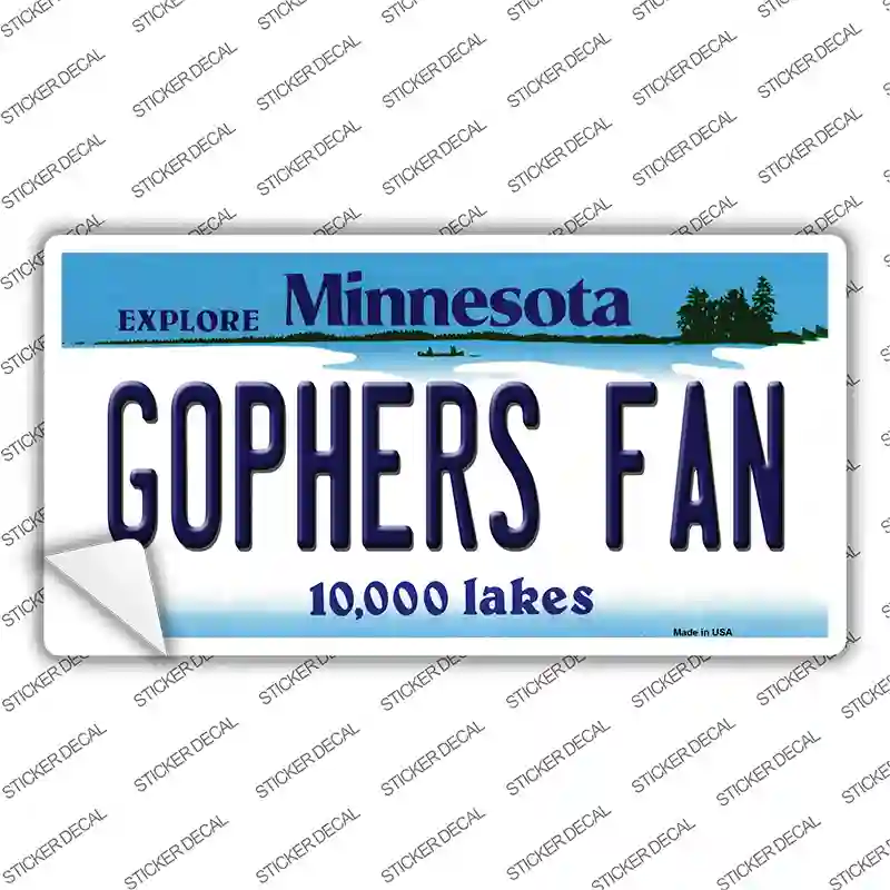 Gophers Fan MN Novelty Sticker Decal