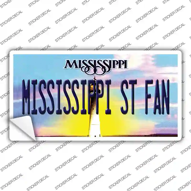 Mississippi State Fan MS Novelty Sticker Decal