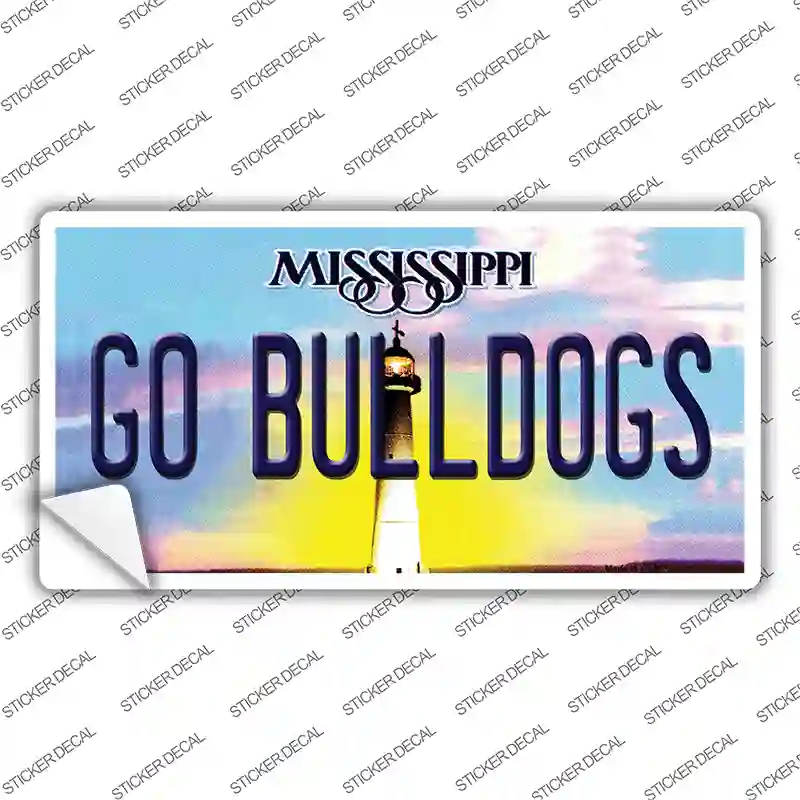 Go Bulldogs Mississippi MS Novelty Sticker Decal