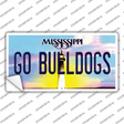 Go Bulldogs Mississippi MS Novelty Sticker Decal