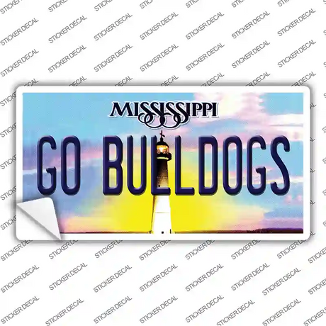 Go Bulldogs Mississippi MS Novelty Sticker Decal