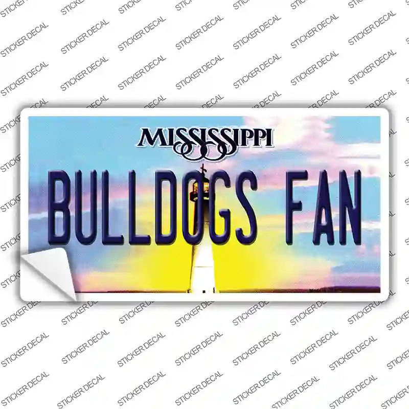 Bulldogs Fan Mississippi MS Novelty Sticker Decal