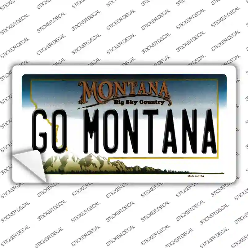 Go Montana MT Novelty Sticker Decal