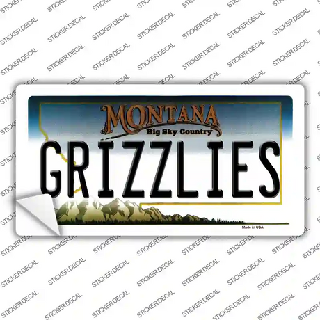 Grizzlies MT Novelty Sticker Decal