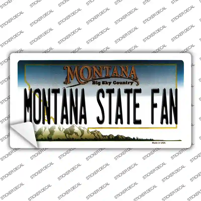 Montana State Fan MT Novelty Sticker Decal