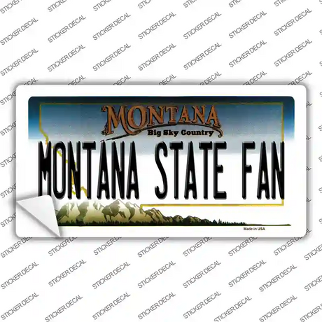 Montana State Fan MT Novelty Sticker Decal