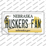Huskers Fan NE Novelty Sticker Decal