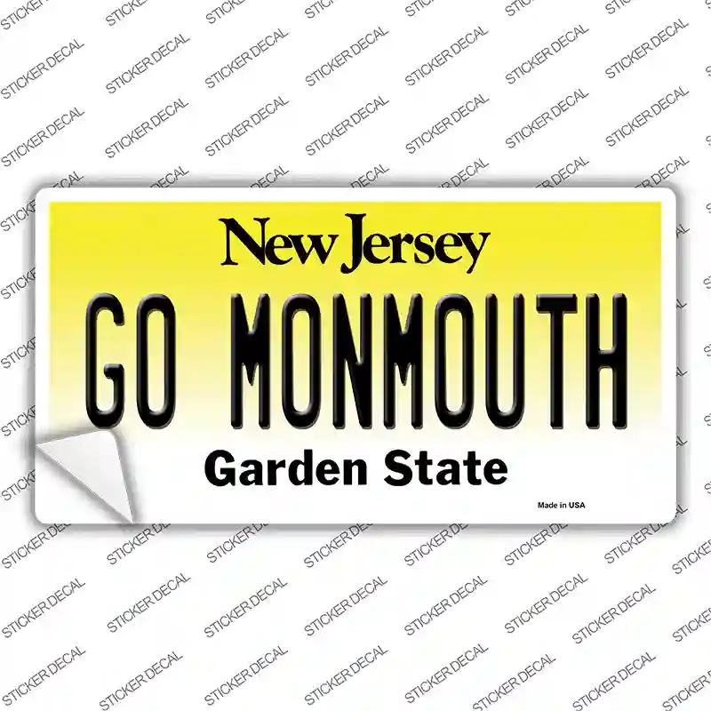 Go Monmouth NJ Novelty Sticker Decal