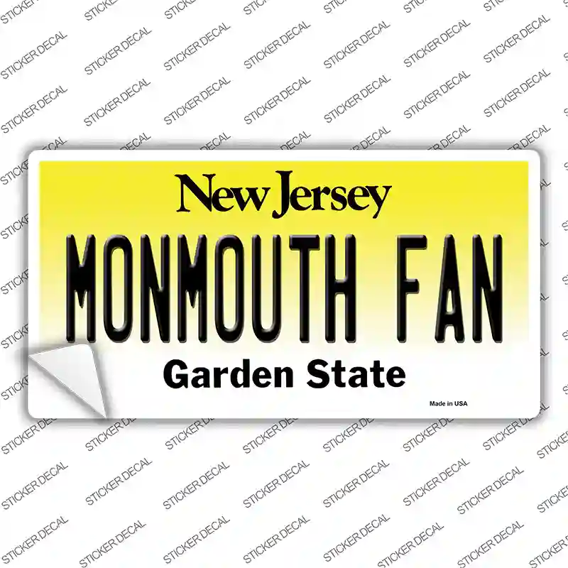 Monmouth Fan NJ Novelty Sticker Decal