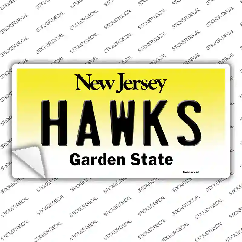 Hawks NJ Novelty Sticker Decal