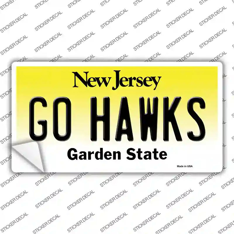 Go Hawks New Jersey NJ Novelty Sticker Decal