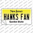Hawks Fan NJ Novelty Sticker Decal
