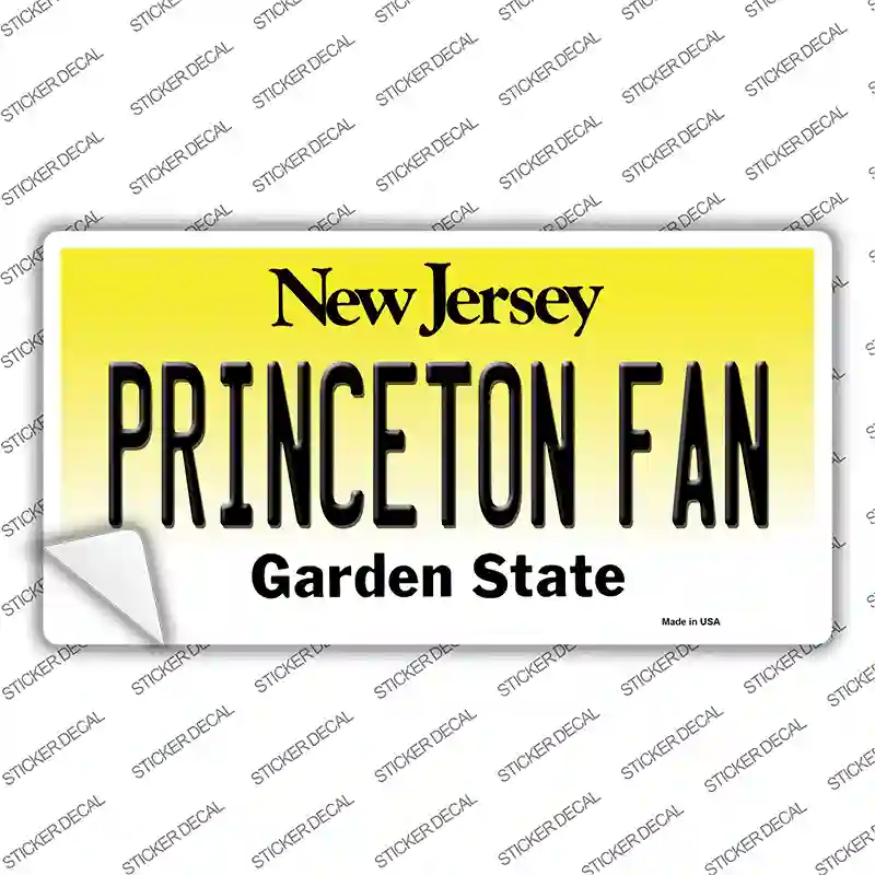 Princeton Fan NJ Novelty Sticker Decal