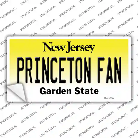 Princeton Fan NJ Novelty Sticker Decal