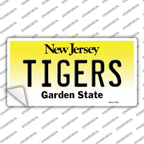 Tigers NJ Novelty Sticker Decal