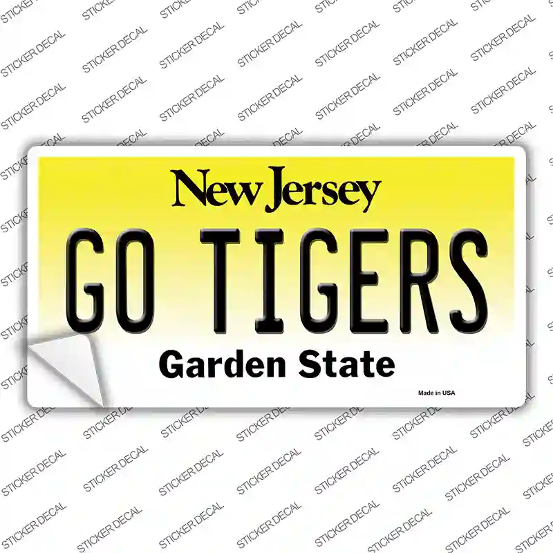 New Jersey Go Tigers NJ Novelty Sticker Decal