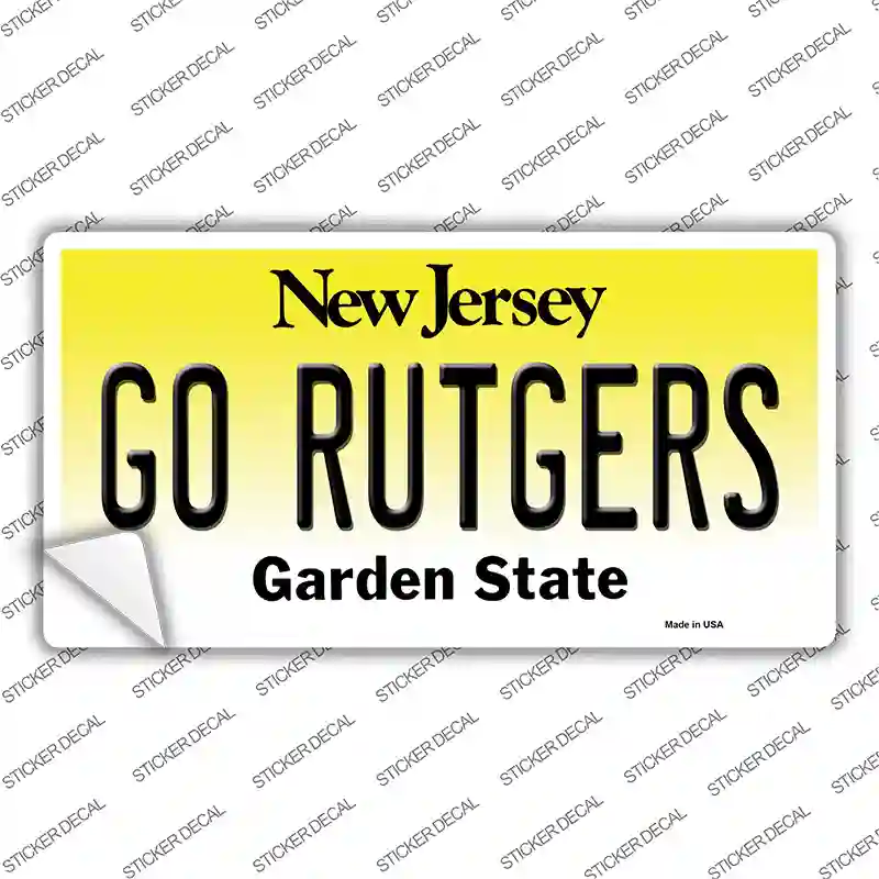 Go Rutgers NJ Novelty Sticker Decal