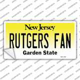 Rutgers Fan NJ Novelty Sticker Decal