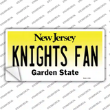 Knights Fan NJ Novelty Sticker Decal