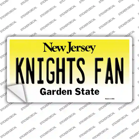 Knights Fan NJ Novelty Sticker Decal