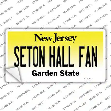 Seton Hall Fan NJ Novelty Sticker Decal
