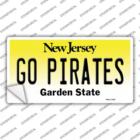Go Pirates NJ Novelty Sticker Decal
